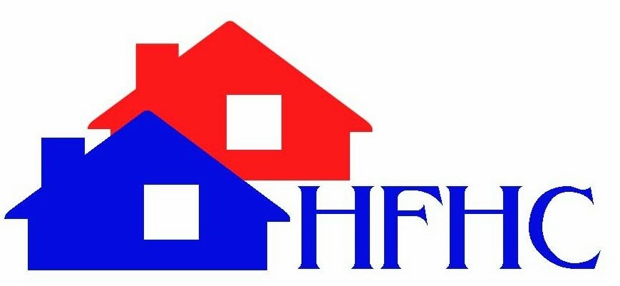 Red and Blue Houses with HFHC letters